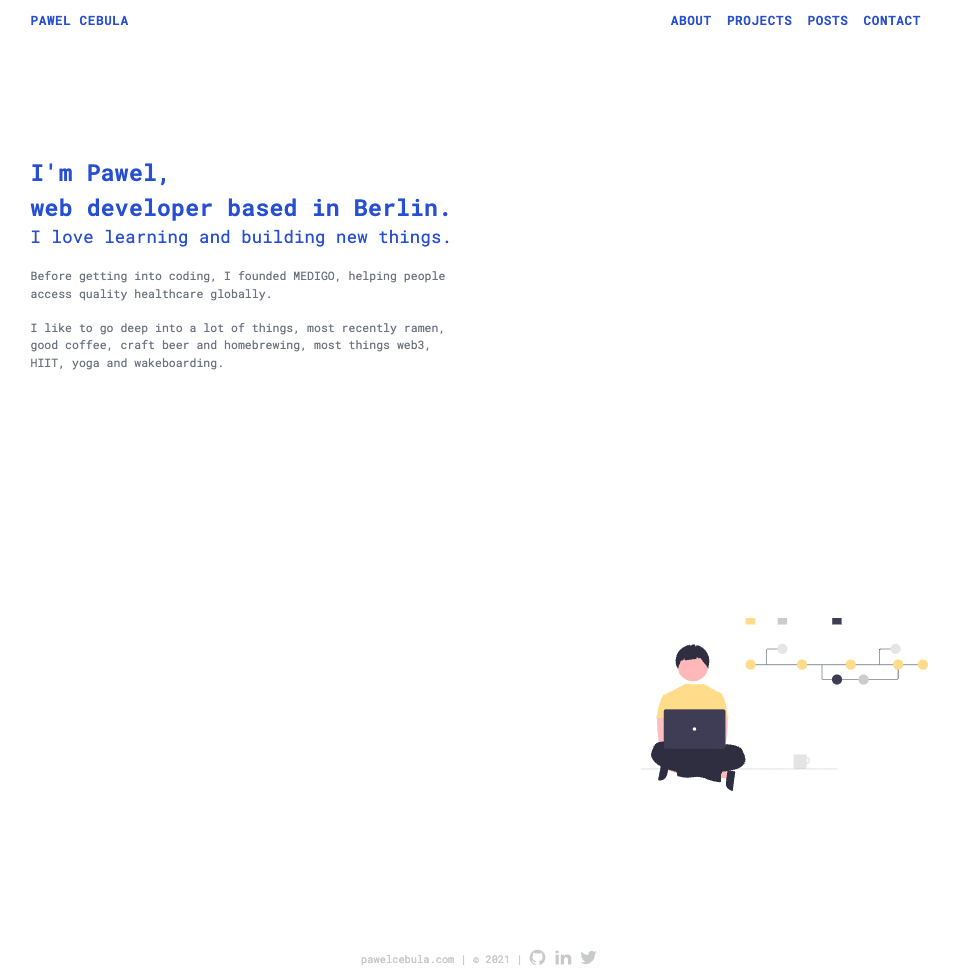 Personal website project image